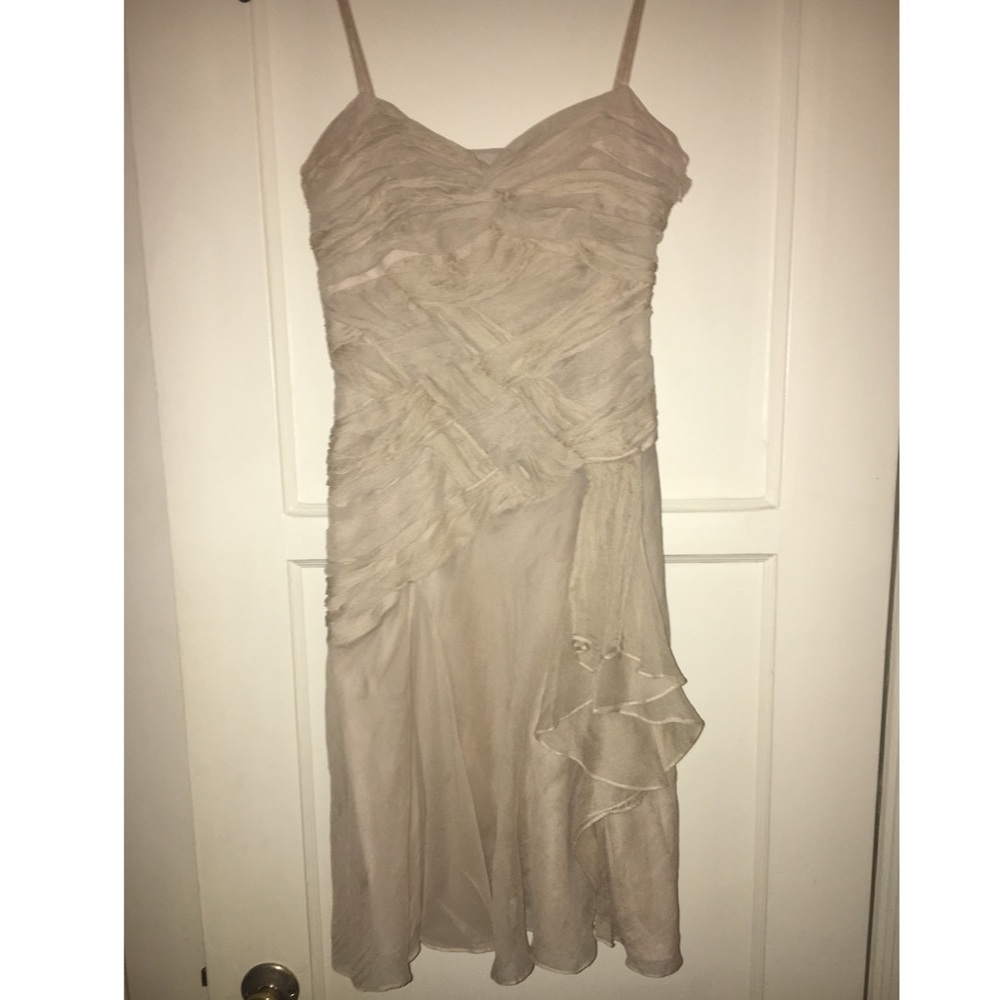 Karen Millen chiffon nude dress